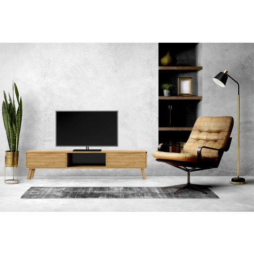 Szafka RTV-18 Drewno Lite Dąb Loft Lakier Rozmiary od 100 cm do 200 cm PREMIUM